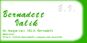 bernadett valik business card